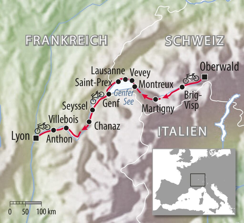 Radreise Rhone Radweg Schweiz und Frankreich | Launer-Reisen